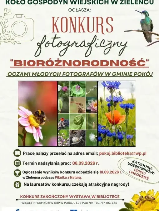 Konkurs fotograficzny dla młodych w Gminie Pokój – pokaż bioróżnorodność