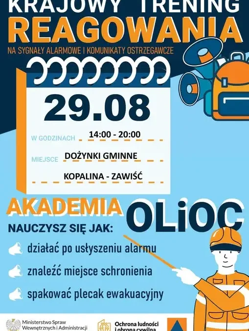 Krajowy Trening Reagowania podczas Dożynek Gminnych w Kopalina-Zawiść