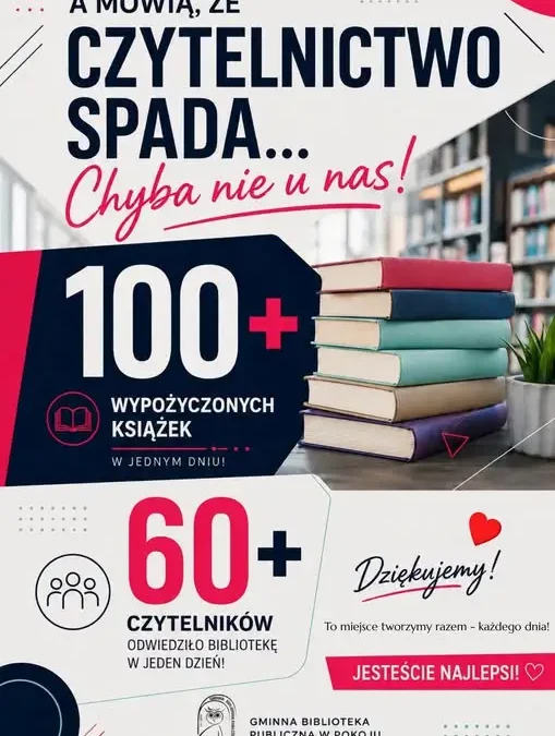 Rekordowe wypożyczenia w bibliotece – ponad 100 książek w jeden dzień