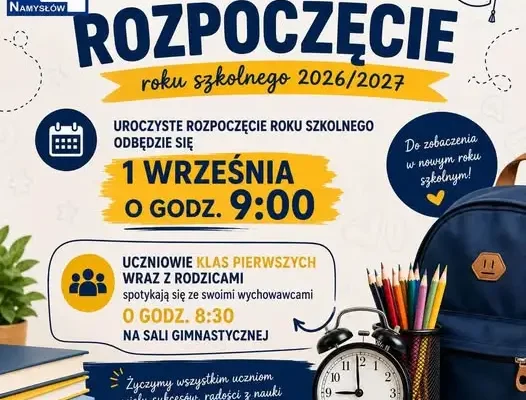 Uroczyste rozpoczęcie roku szkolnego 2026/2027 w SP nr 4 w Namysłowie