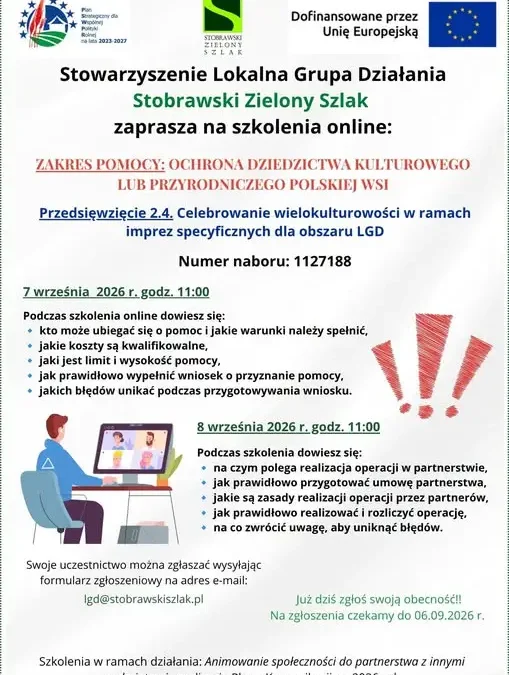 Bezpłatne szkolenia online o ochronie dziedzictwa – zapisy do 6 września