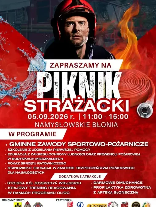 Piknik Strażacki na Namysłowskich Błoniach – zawody, pokazy i atrakcje dla rodzin