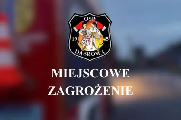 Interwencja OSP Dąbrowa przy ul. Kuźnickiej – działania ratownicze