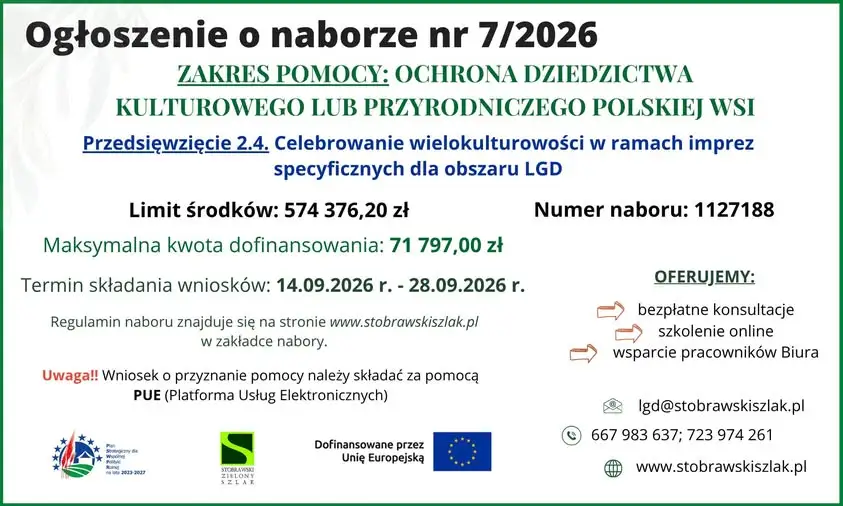 Rusza nabór wniosków na ochronę dziedzictwa kulturowego i przyrodniczego wsi