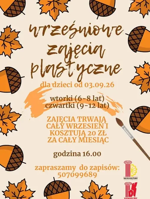 Zajęcia plastyczne dla dzieci wracają po wakacjach – zapisy trwają