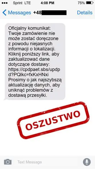Uwaga na oszustów podszywających się pod kurierów – nowa kampania SMS