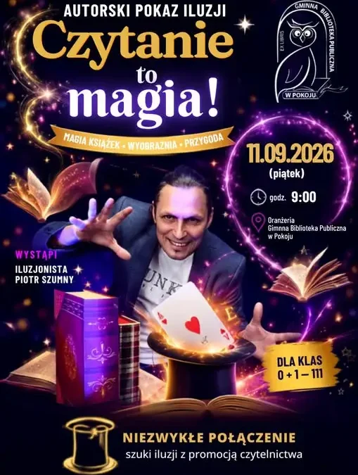 Magia czytania: interaktywny pokaz iluzji dla dzieci w Pokoju