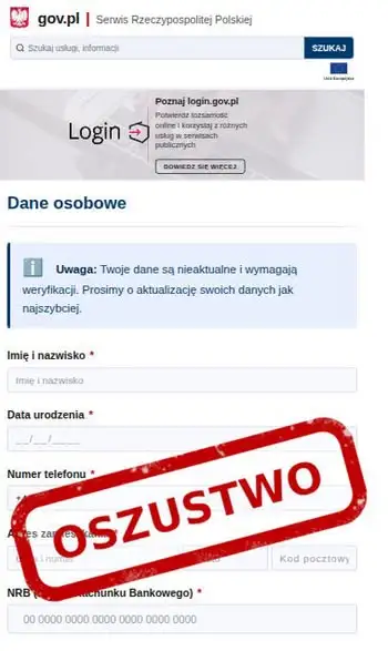 Uwaga na fałszywe SMS-y o aktualizacji danych – CERT Polska ostrzega przed phishingiem