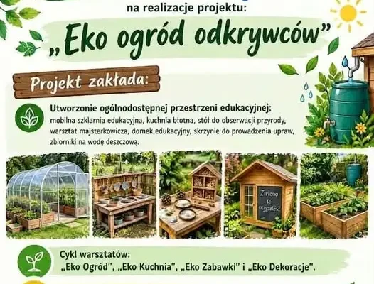 Eko Ogród Odkrywców powstanie w Pokoju. GOK pozyskał 46,6 tys. zł na nową przestrzeń edukacyjną