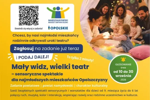 Powiat namysłowski walczy o sensoryczne spektakle dla najmłodszych w budżecie obywatelskim Opolszczyzny