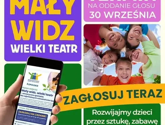 Trwa głosowanie na projekt „Mały widz, wielki teatr” – zostało 8 dni