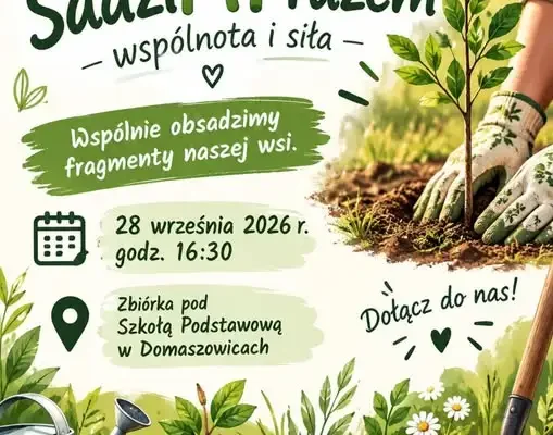 Domaszowice: mieszkańcy wspólnie obsadzą fragment wsi – zapisy trwają