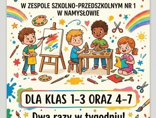 Kreatywne zajęcia artystyczne w Zespole Szkolno-Przedszkolnym nr 1 w Namysłowie