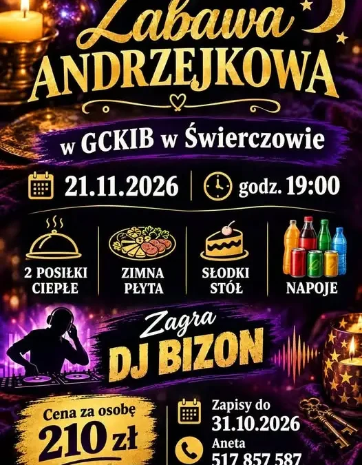 Zabawa andrzejkowa w Świerczowie – zapisy do końca października