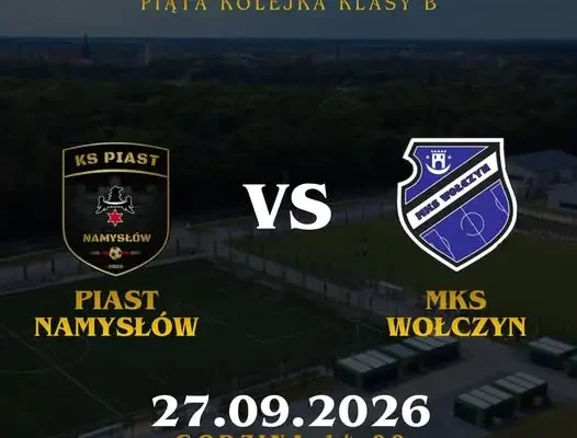KS Piast Namysłów zmierzy się z liderem — MKS Wołczyn w piątej kolejce klasy B