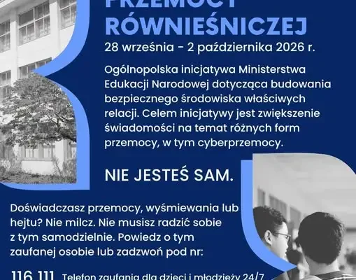 Tydzień Przeciwdziałania Przemocy Rówieśniczej w powiecie namysłowskim