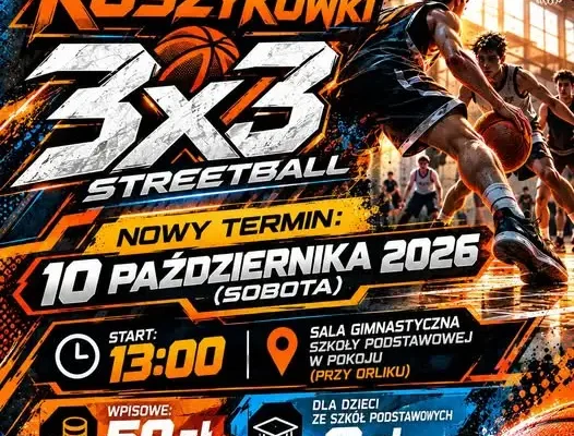 Turniej koszykówki 3×3 w Pokoju – 10 października 2026