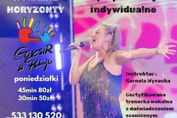 Indywidualne lekcje wokalne w GOKSiR w Pokoju – rozwijaj swój głos pod okiem certyfikowanej trenerki