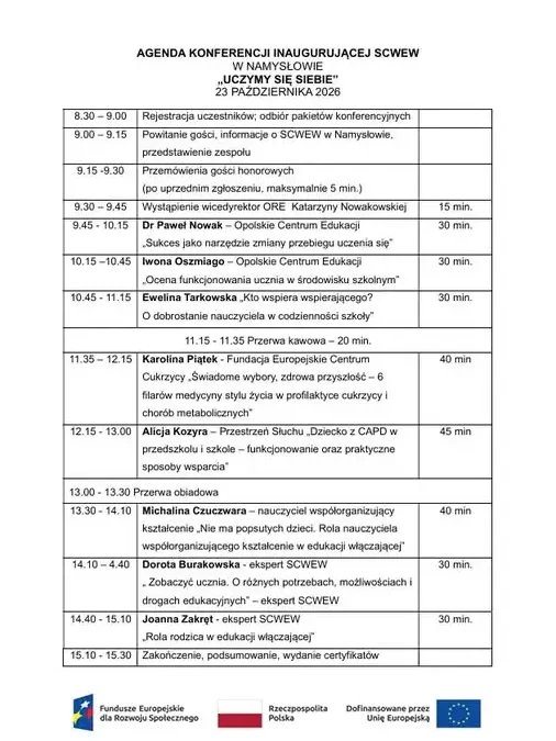 Namysłów: konferencja „Uczymy się siebie” o edukacji włączającej już 23 października