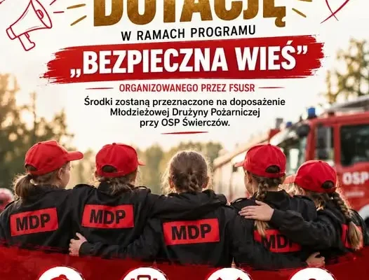 OSP Świerczów z dofinansowaniem na Młodzieżową Drużynę Pożarniczą