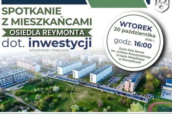 Namysłów: spotkanie o inwestycjach na Osiedlu Reymonta już 20 października