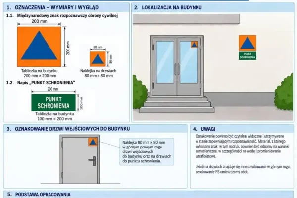 Jak prawidłowo oznakować punkt schronienia – nowe wytyczne dla budynków