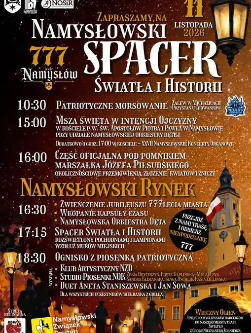 Namysłów świętuje 11 listopada i kulminację 777-lecia miasta