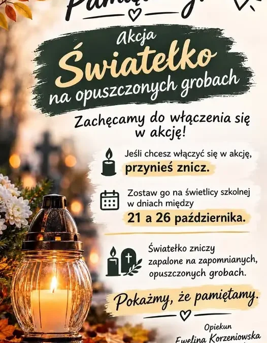 Zapal znicz na opuszczonym grobie – akcja w Wilkowie